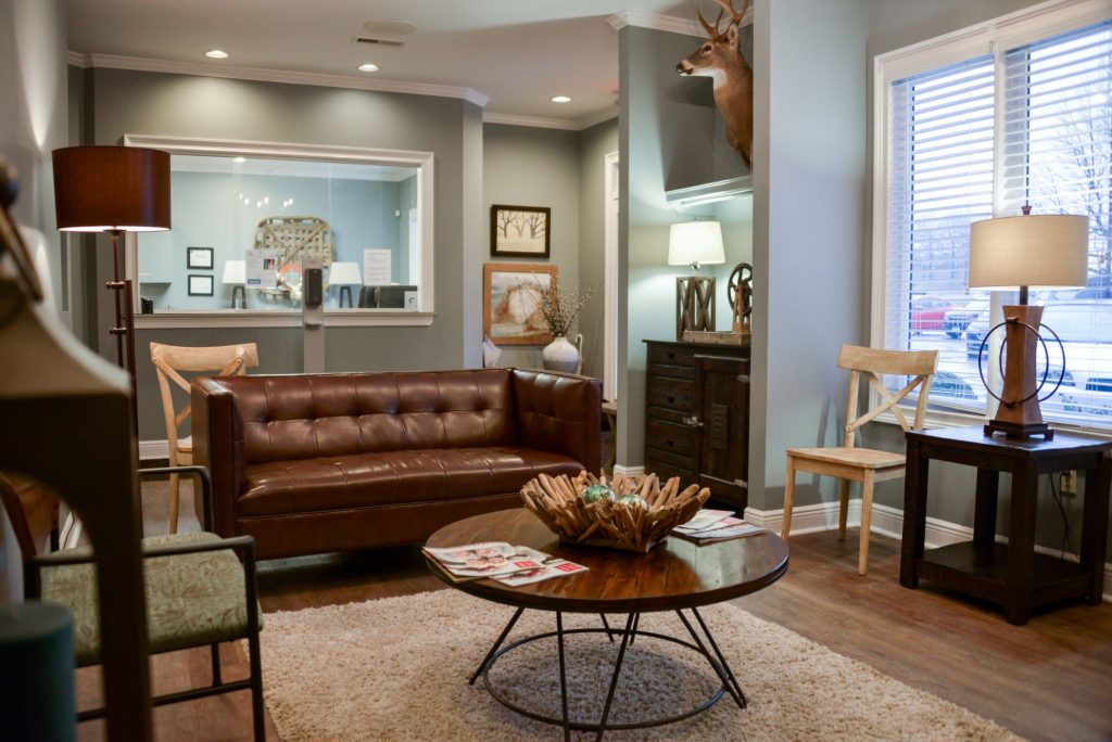Office tour reception room 